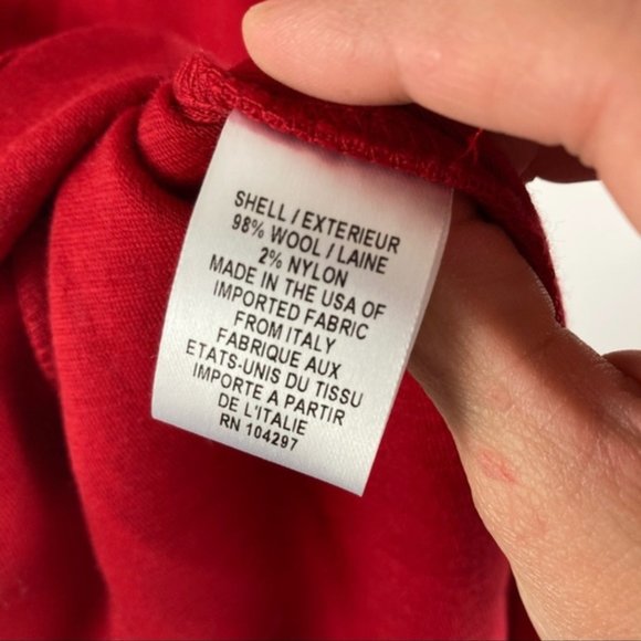 Milly Red Wool Dress Gold Chain Size P Gossip Girl - Picture 12 of 15